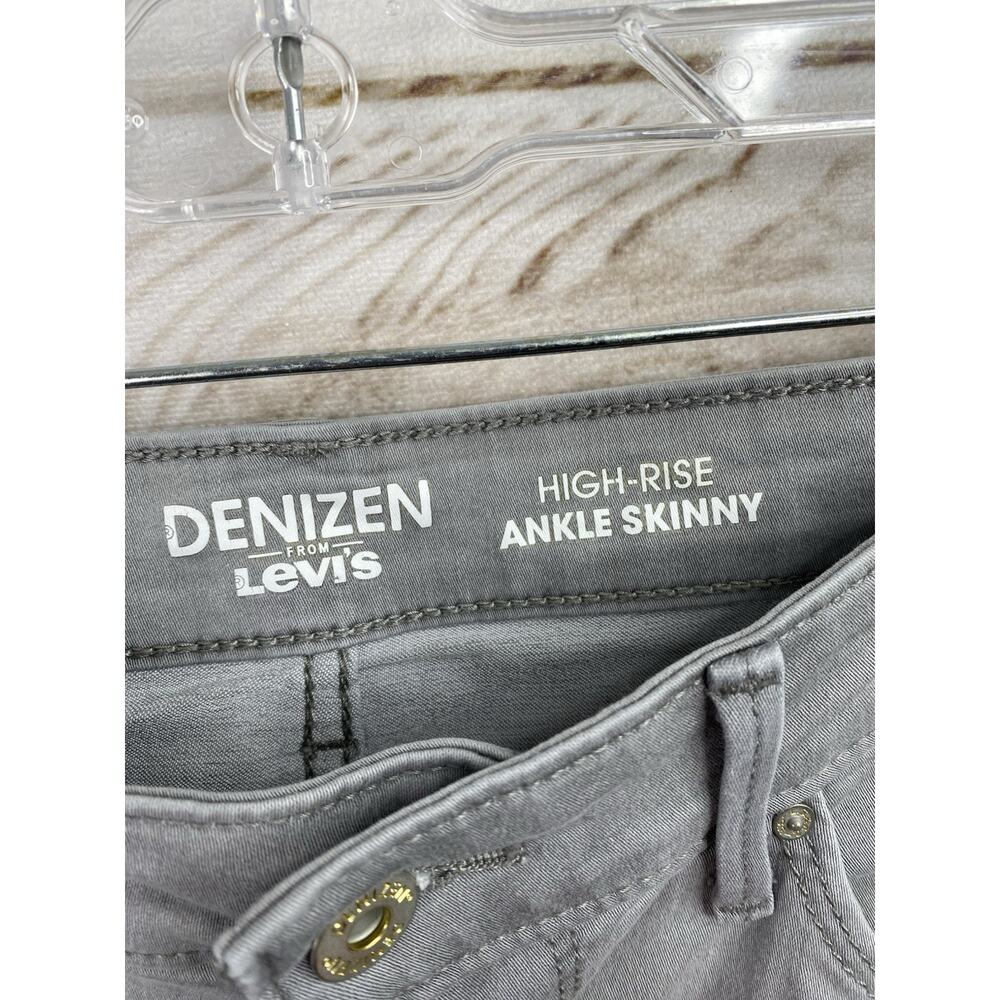 Denizen From Levi's Jeans Sz 10 W 30 High Rise Zip Ankle Skinny Gray Stretch - Picture 5 of 12